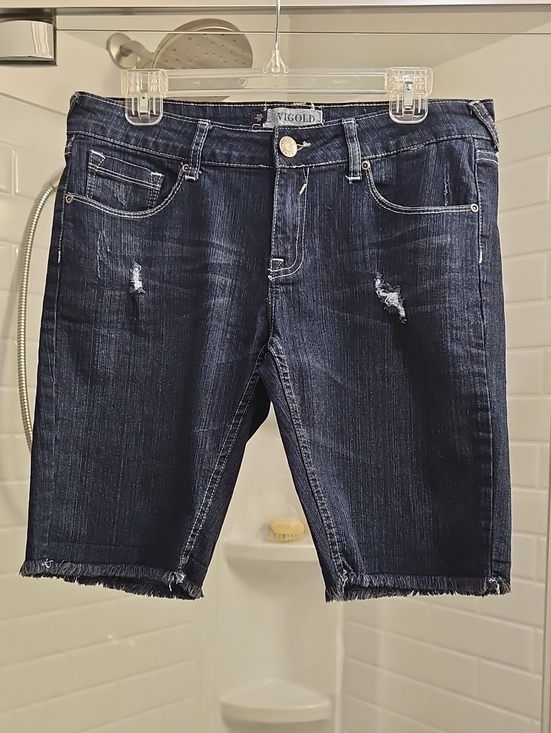 Vigold Pants - Vigold Dark Wash Distressed Denim Bermuda Shorts. Excellent Pre-Loved Condition.